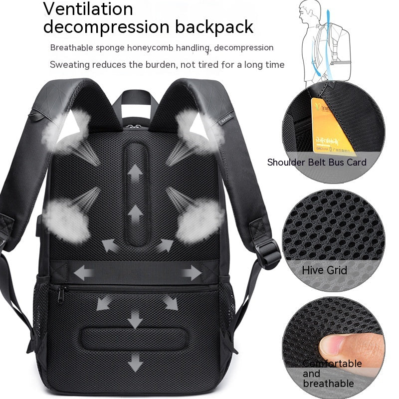 Freizeit-Laptop-Rucksack für Herren für Schule und Uni
