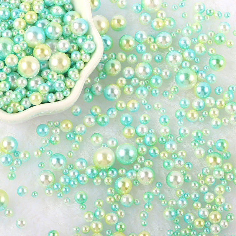 Mixed Size Non-hole Color Plastic Beads DIY Ornament Accessories