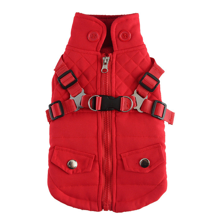 Winter-Baumwolljacke mit Reißverschluss für Hunde, Haustierbedarf