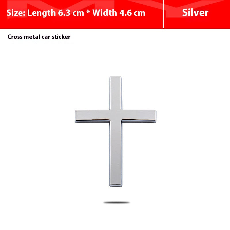 3D-Kreuz-Metallaufkleber für Autos, Autoaufkleber für die Stoßstange