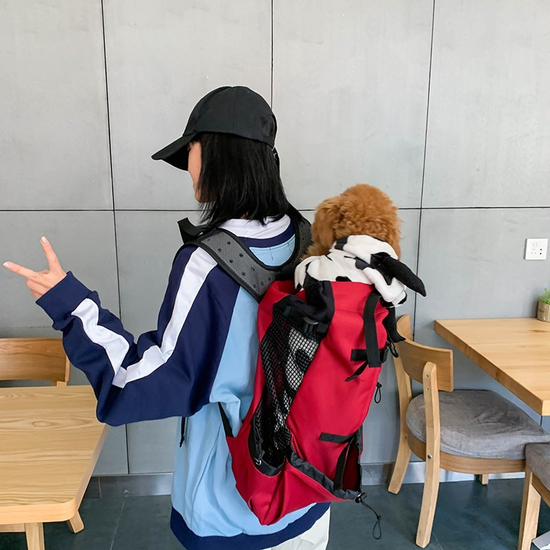 Mochila para animais de estimação exposta, ventilada, respirável e lavável