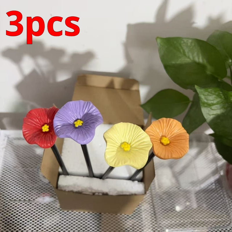 New Handmade Metal Flower Garden Stake Outdoor Bee And Bird Water Feeder