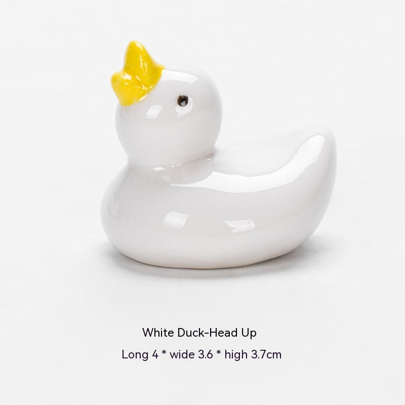 Ceramic Duckling Chopsticks Rack Hotel Ornaments