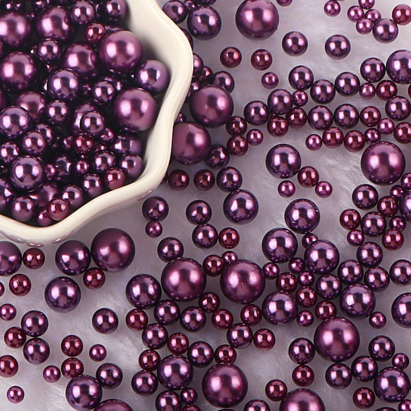 Mixed Size Non-hole Color Plastic Beads DIY Ornament Accessories