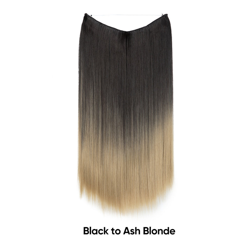 Women's One-piece Adjustable Invisible Straight Multi-color Gradient Hair Extension Fishline