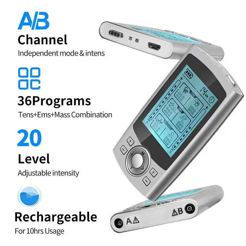 Charging Pulse Physiotherapy Massager TENS EMS Muscle Stimulator