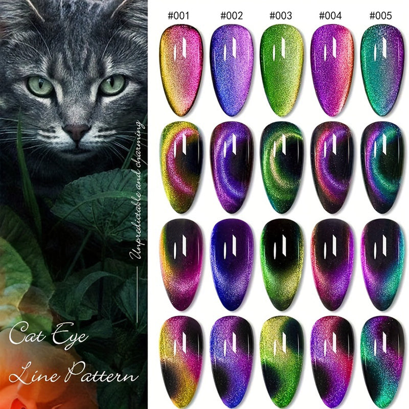 Conjunto de Verniz Gel Magic Color Dynamic Diamond In The Debris Cat Eye Series