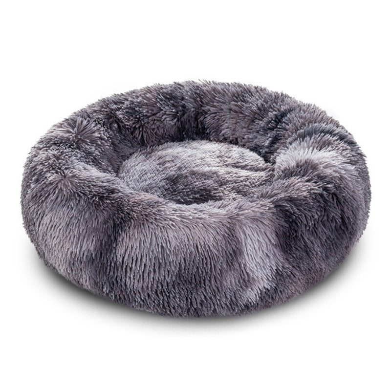 Machine-washable Plush Round Dog Bed