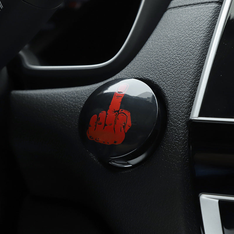 One Key Start Protective Cover Of Middle Finger Sign