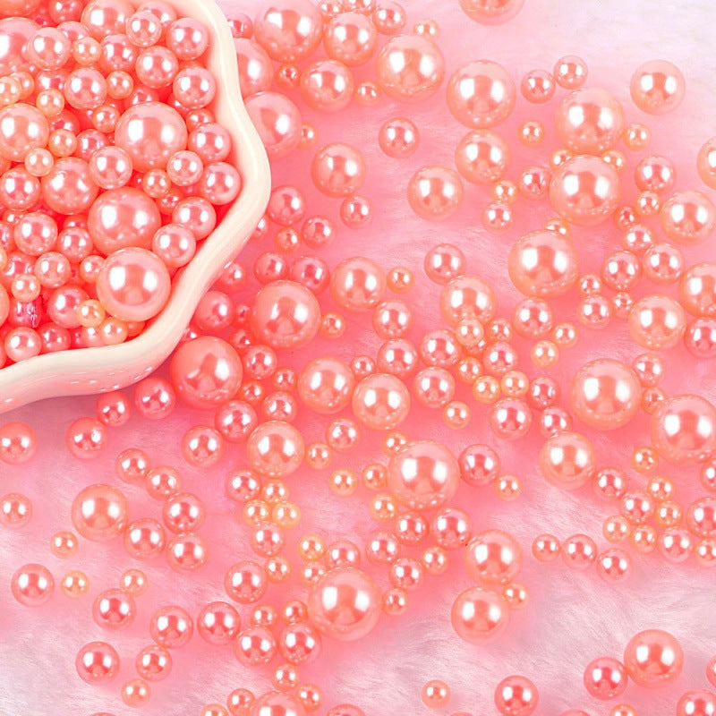 Mixed Size Non-hole Color Plastic Beads DIY Ornament Accessories