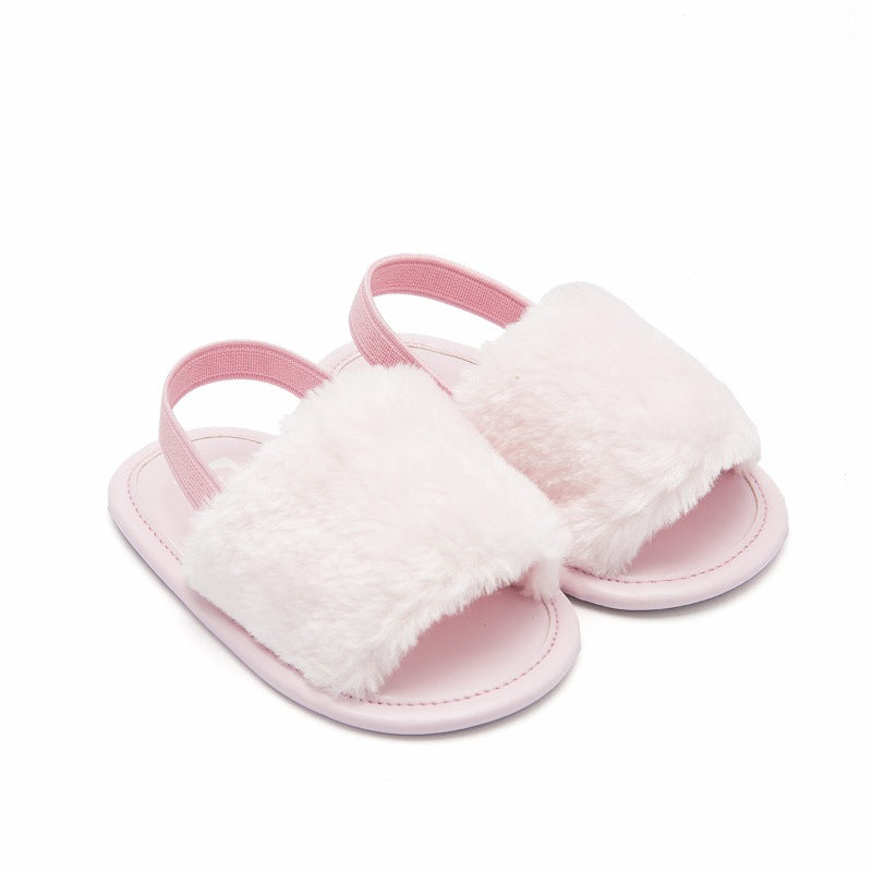 Sapatilhas Casuais Elásticas de Peluche para Menina