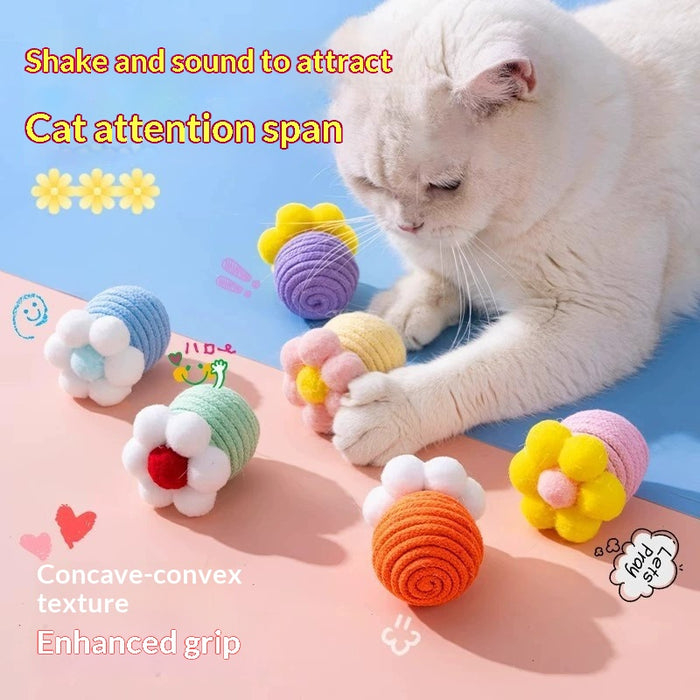 Cat Flower Cotton Rope For Self-amusementperfect For Teeth And Claw Grinding