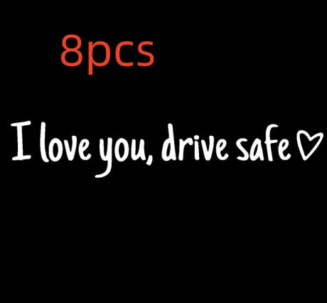 Safe Driving Waterproof Vinyl Bumper Stickers Car Universal Rearview Mirror Decorative Sticker