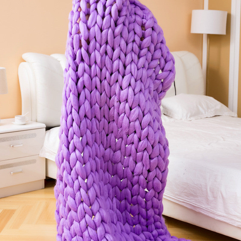 Acrylic woven super thick wool blanket