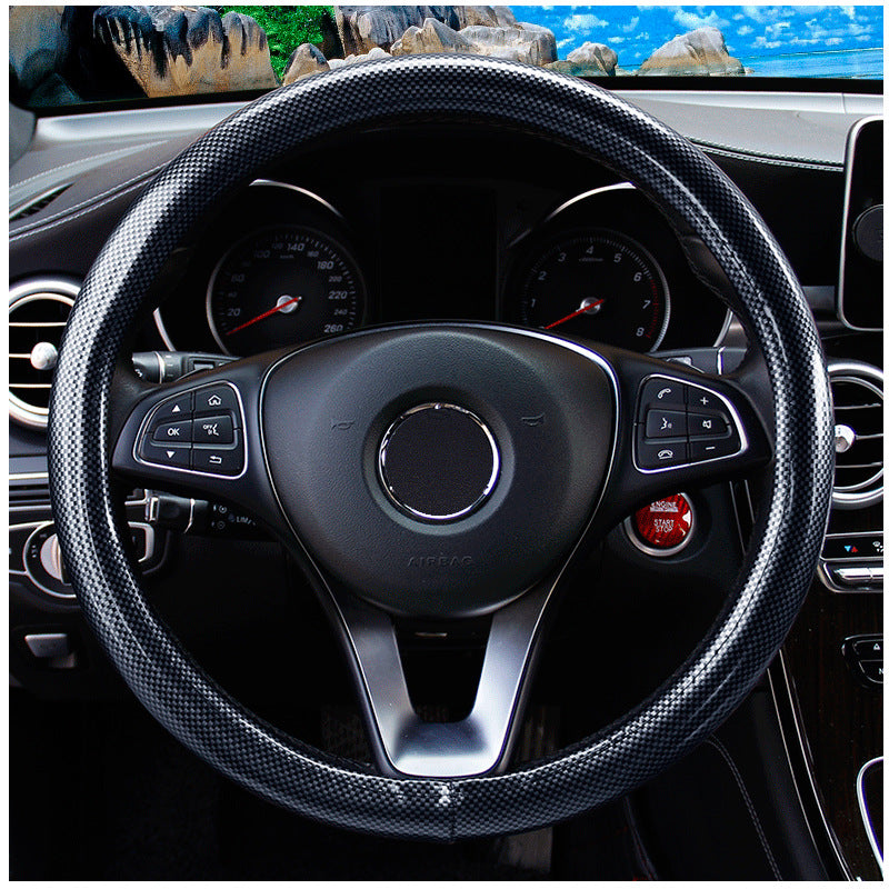 Peach Wood Grain Car Steering Wheel Cover