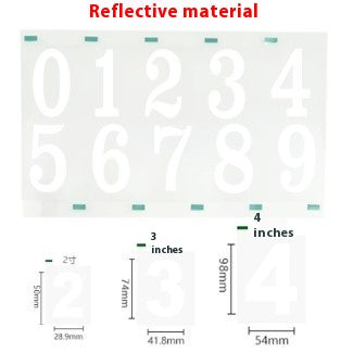 High Temperature Resistant Signboard Reflective Waterproof Pvc Adhesive Number Paper