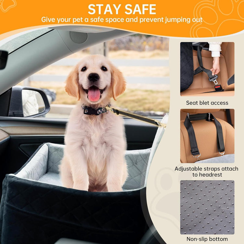 Cama de carro para animais de estimação para cães pequenos e médios almofada macia para o banco traseiro