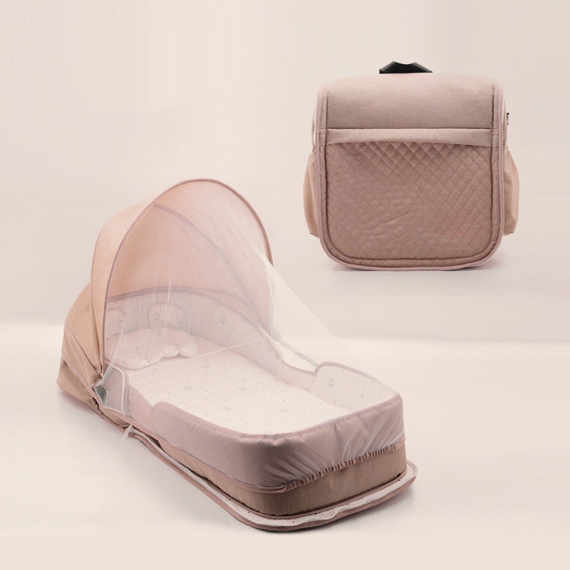 Cama de bebé para cama, berço dobrável e portátil para recém-nascido