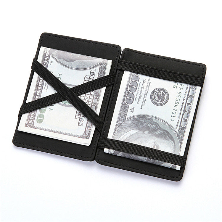 PU Creative Men's Magic Wallet Flip Card Holder