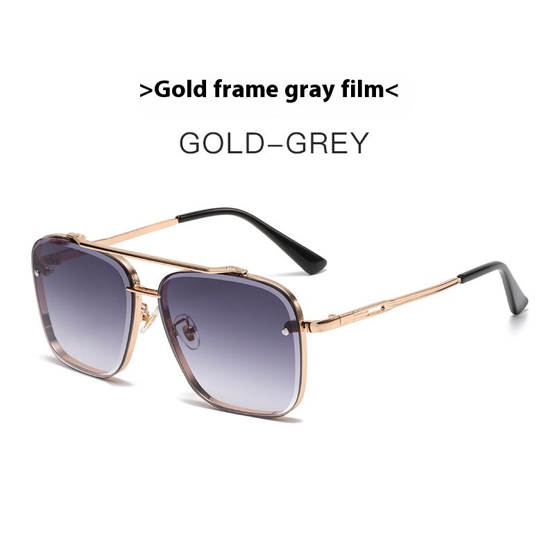 Modische, schlichte Doppelsteg-Sonnenbrille