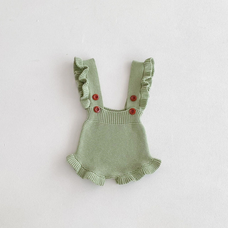 Girls' Fashion Personalized Ruffled Suspender Pants