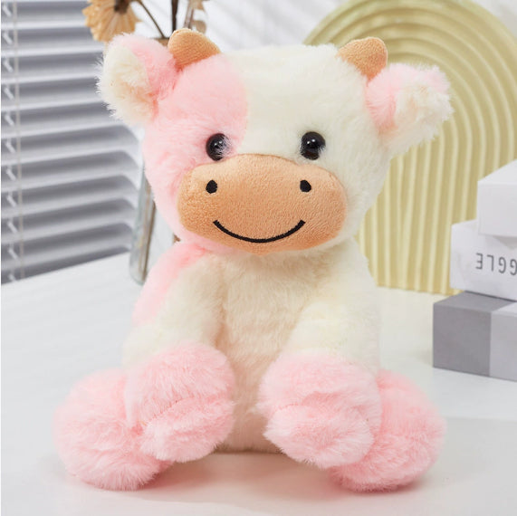Brinquedo Peluche de Vaca Sentada Fofinha Boneco de Peluche de Vaca Venda por Grosso Mascote do Ano do Boi