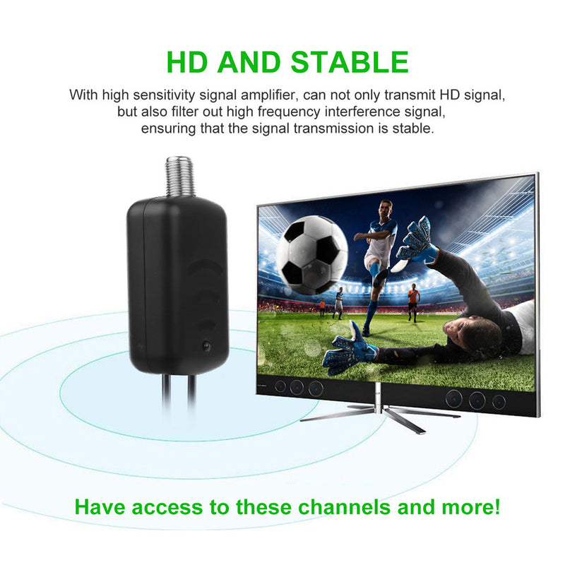 Digital TV Signal Amplifier Booster HD Channel Low Noise Ground Wave Antenna