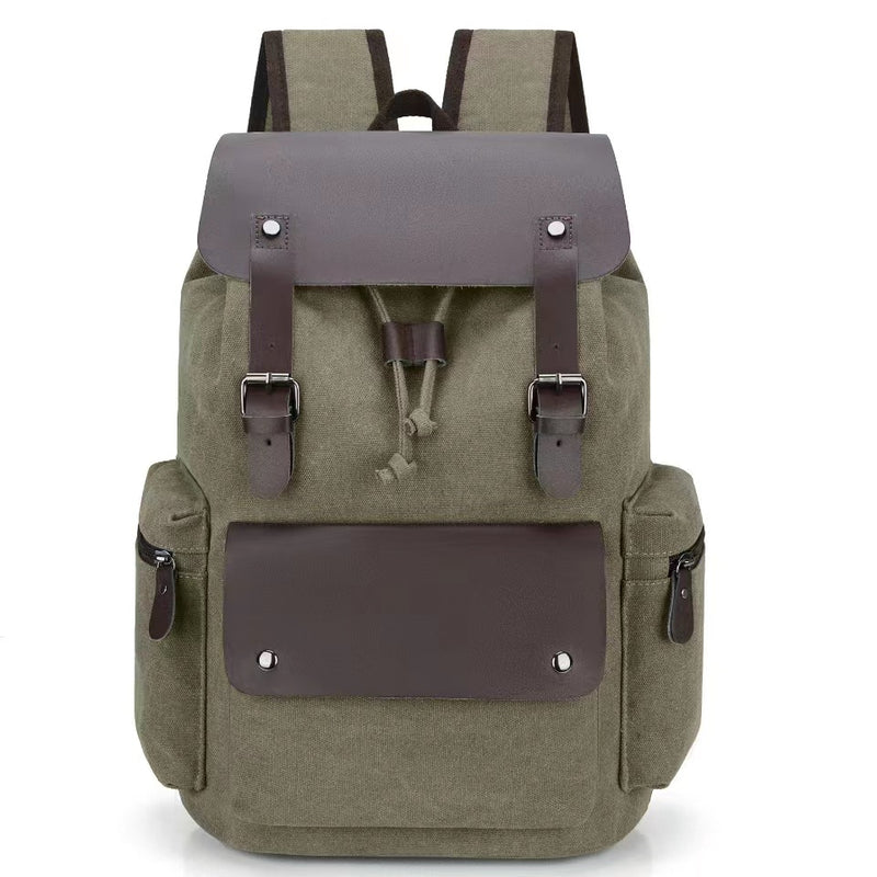 Mochila Retro de Grande Capacidade e Resistente ao Desgaste
