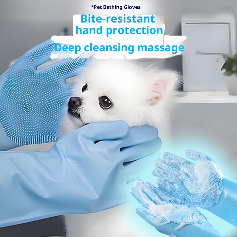 Luvas de Banho para Animais de Estimação Conjunto de Acessórios de Banho para Cães