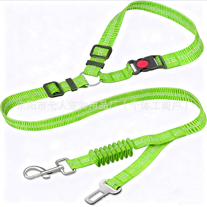 Retractable Dog Leash With Anti-pull Car Seatbelt