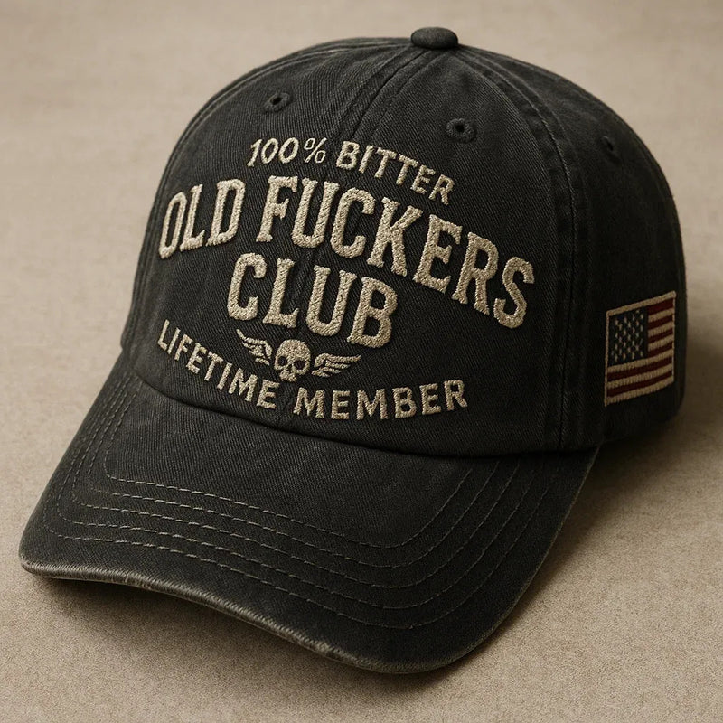 Vintage Baseballcap aus reiner Baumwolle mit Stickerei vom Old Guys Club