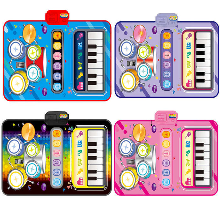 Children's Two-in-one Multifunctional Drum Kit Interactive Toy