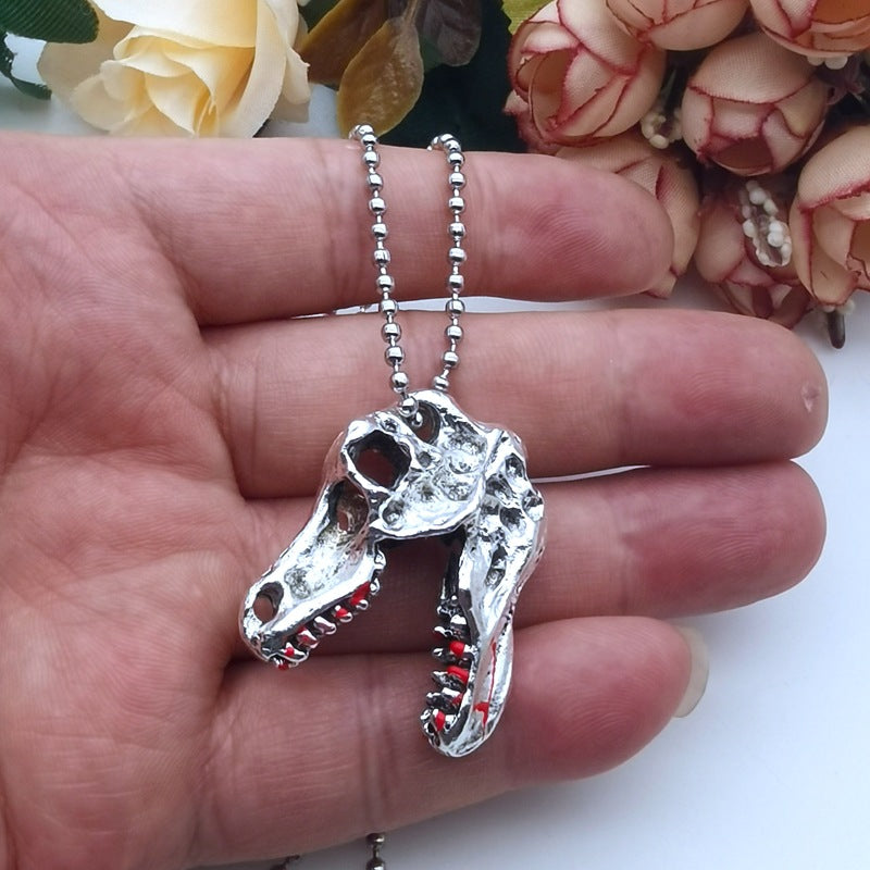 Fashion Retro Tyrannosaurus Rex Skull Necklace