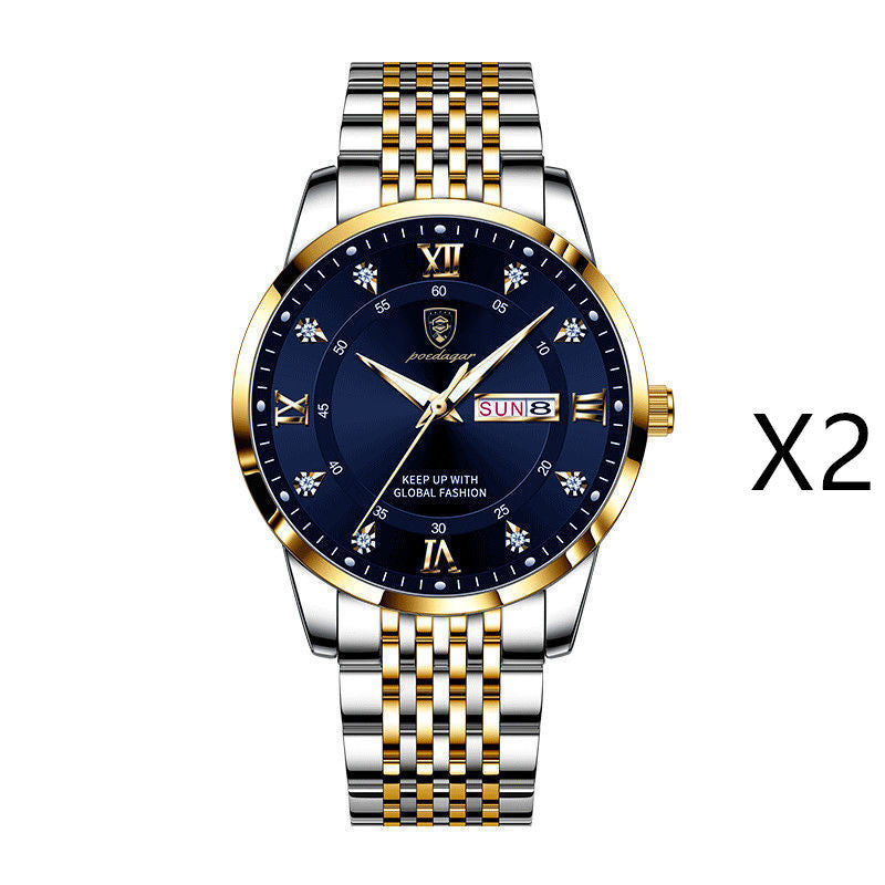 Nouveau Montre pour hommes étanche calendrier lumineux