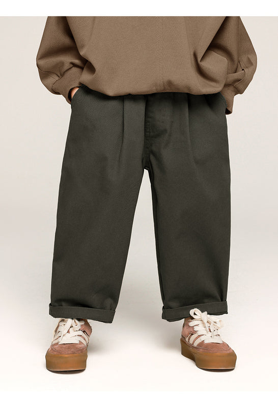 Boys' Casual Pants Solid Color Trousers Baggy Pants