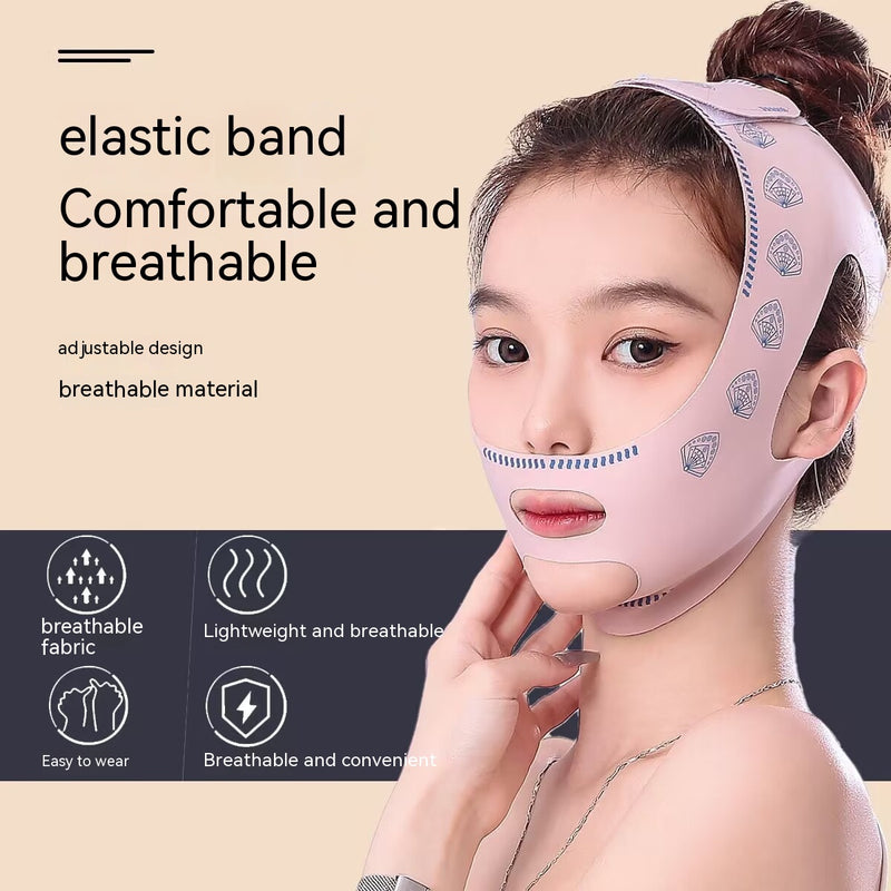 Máscara de Bandagem para Lifting Facial, Redução de Masséter e Refirmação da Pele, Disponível Dia e Noite, Ação Rápida