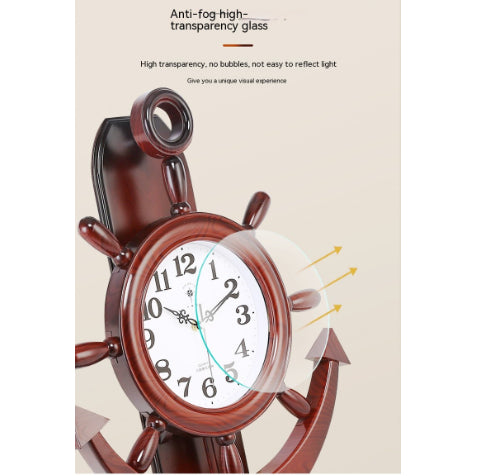 Living Room Mediterranean Rudder Mute Personality Clock