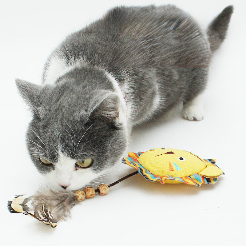 Katzenspielzeug Dschungeltiere, bissfestes Katzenminze-Spielzeug, interaktives Trittkissen für Hauskatzen, fördert die Bewegung von Kätzchen