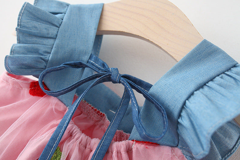Vestido de moda coreana estilo princesa para rapariga