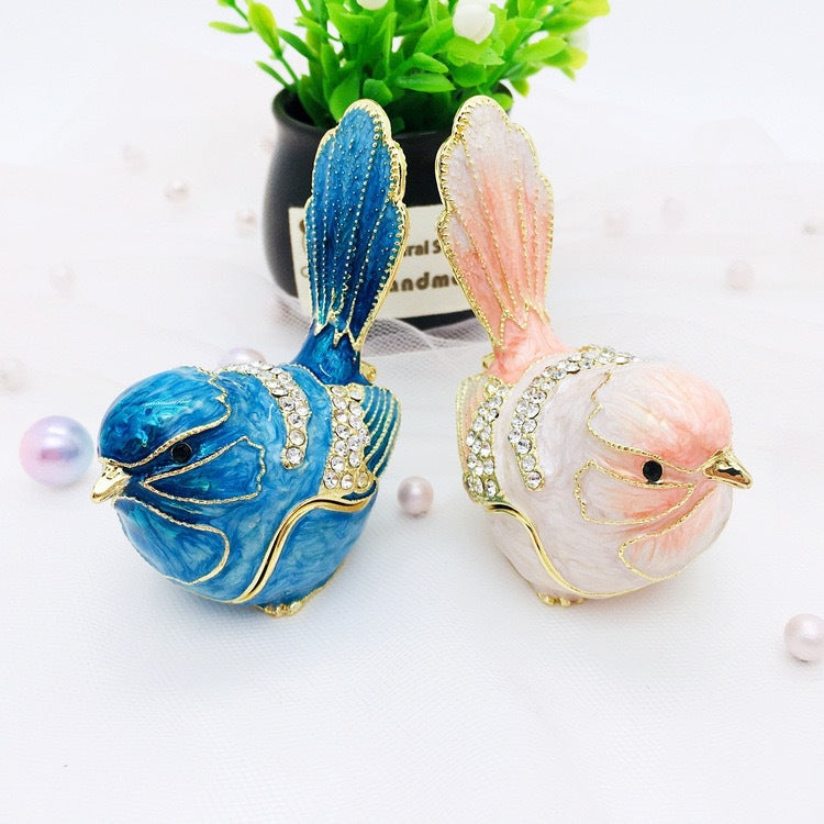 Bird Creative Ring Necklace Earring Storage Box