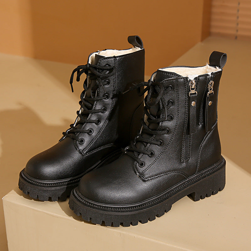 Botas Martin femininas plus size estilo britânico