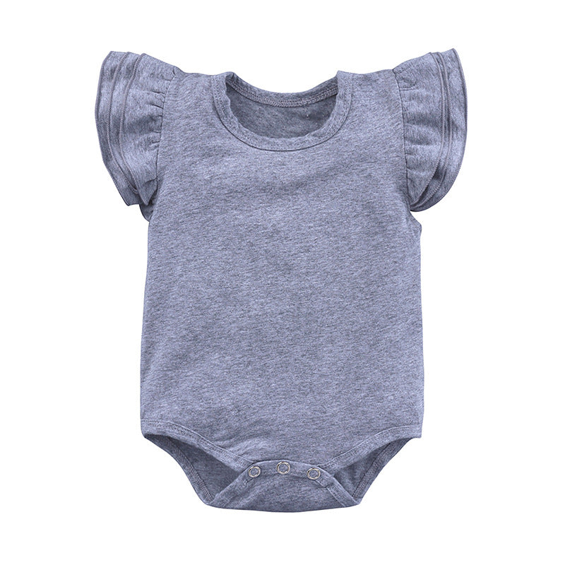 Roupa de Criança, Fato de Bebé com Folhos em Cores Doces