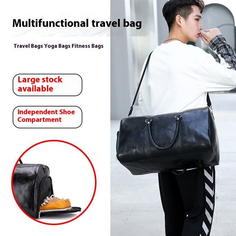 PU Retro-Business-Reisetasche mit großem Fassungsvermögen für Kurztrips