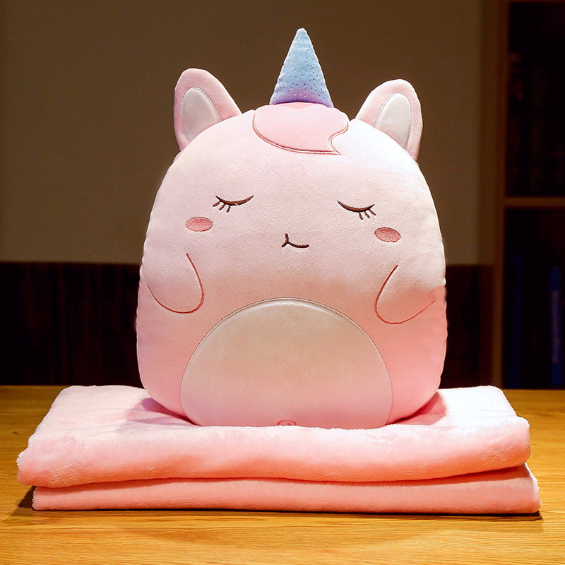 Cartoon Multifunctional Blanket Animal Pillow Blanket