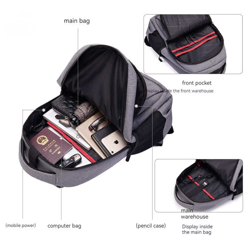Mochila de Homem de Grande Capacidade para Viagem e Lazer