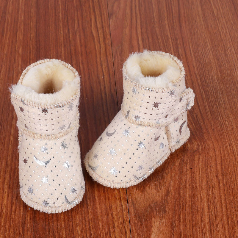 Botas para bebé com interior em pelo e sola macia antiderrapante