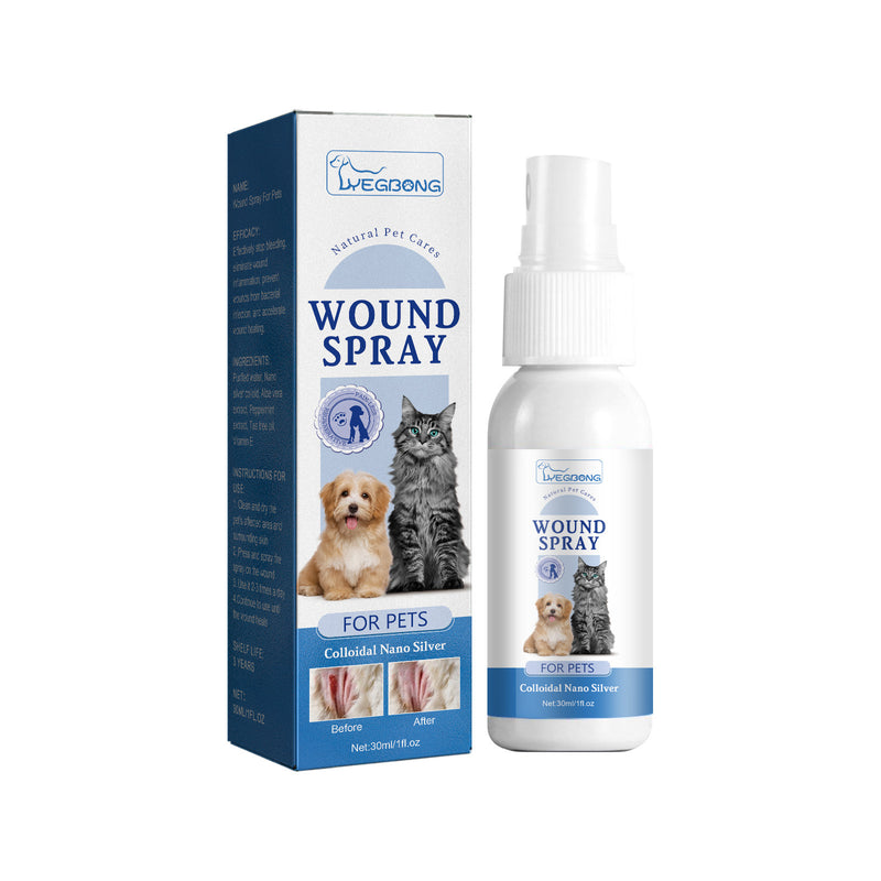 Spray de Cuidados de Feridas para Animais Alivia a Pele de Cães e Gatos