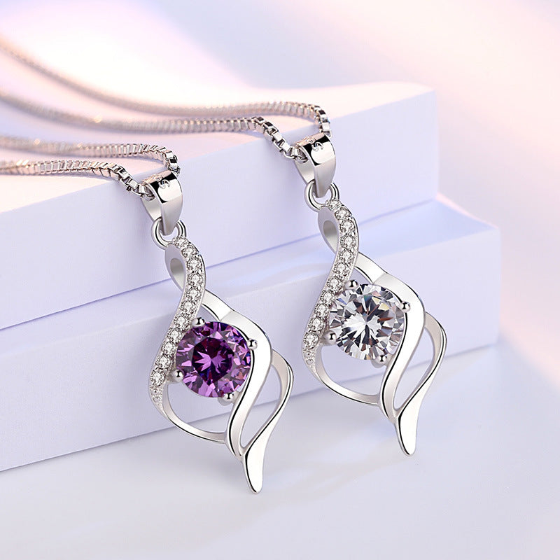 Romantic Classic Love 925 Silver Necklace Pendant
