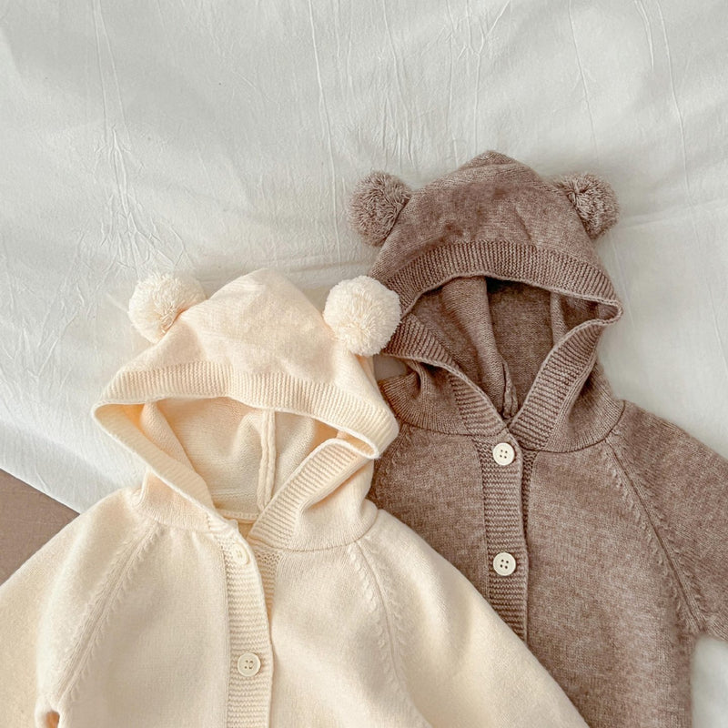 Fato de banho com capuz e orelhas de urso ou coelho estilo ocidental