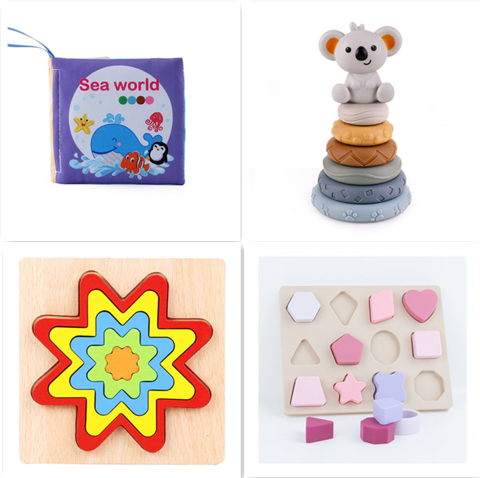 Infant Puzzle Building Blocks Cognitive Relief Square Soft Building Blocks Jenga